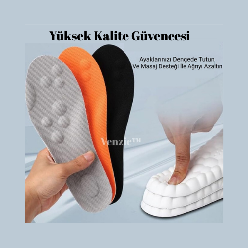 👣Venzic™ 4D Ultra Konforlu Ortopedik Bulut Tabanlık Venzic tm