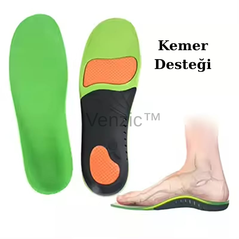 👣YÜKSEK KEMER VE ARK DESTEKLİ TABANLIK VENZIC™