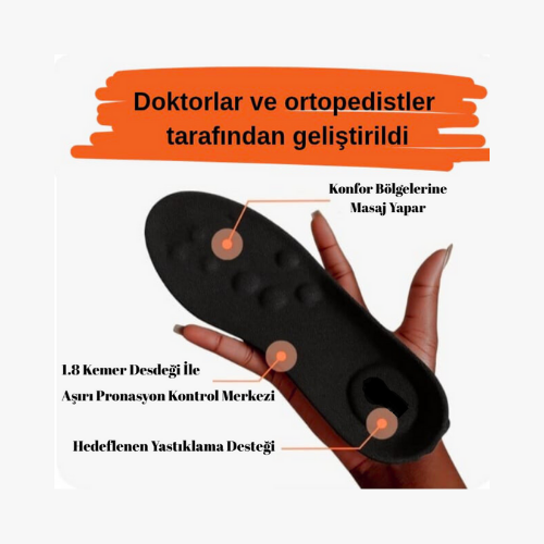 👣Venzic™ 4D Ultra Konforlu Ortopedik Bulut Tabanlık Venzic tm