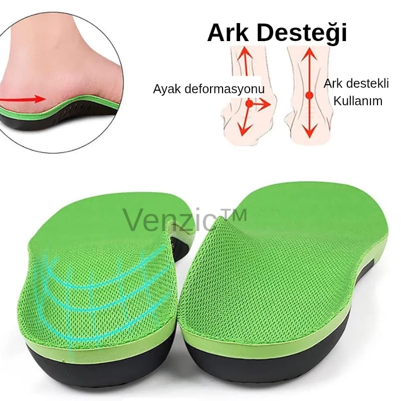 👣YÜKSEK KEMER VE ARK DESTEKLİ TABANLIK VENZIC™