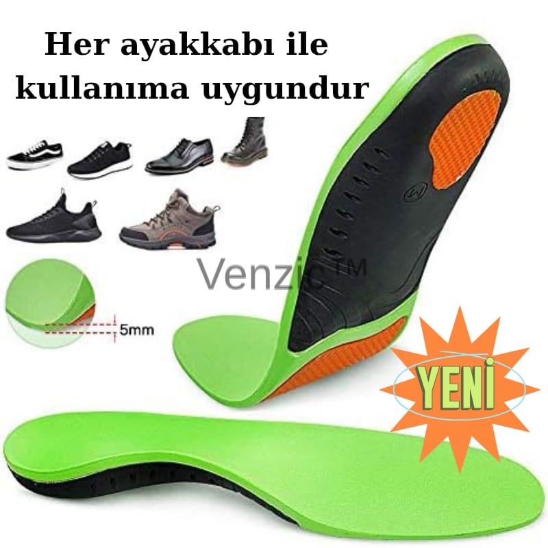 👣YÜKSEK KEMER VE ARK DESTEKLİ TABANLIK VENZIC™