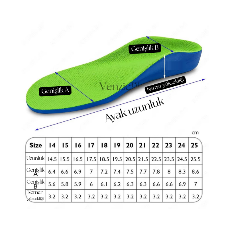 PRONASYON  DESTEKLİYİCİ ÇOCUK TABANLIK Venzic tm