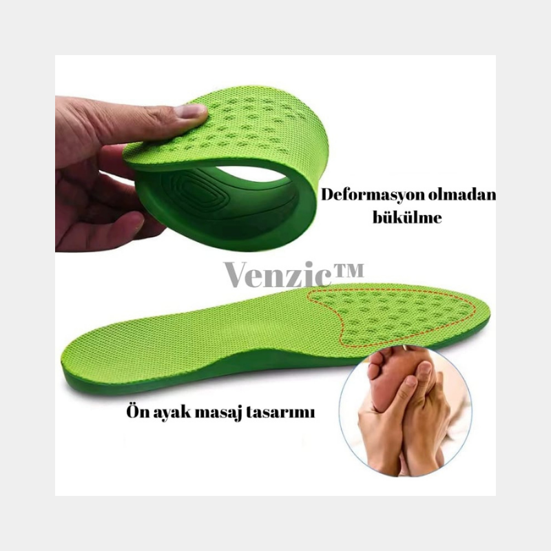 O BACAK DURUŞUNU DÜZENLEYEN ORTOPEDİK TABANLIK Venzic tm