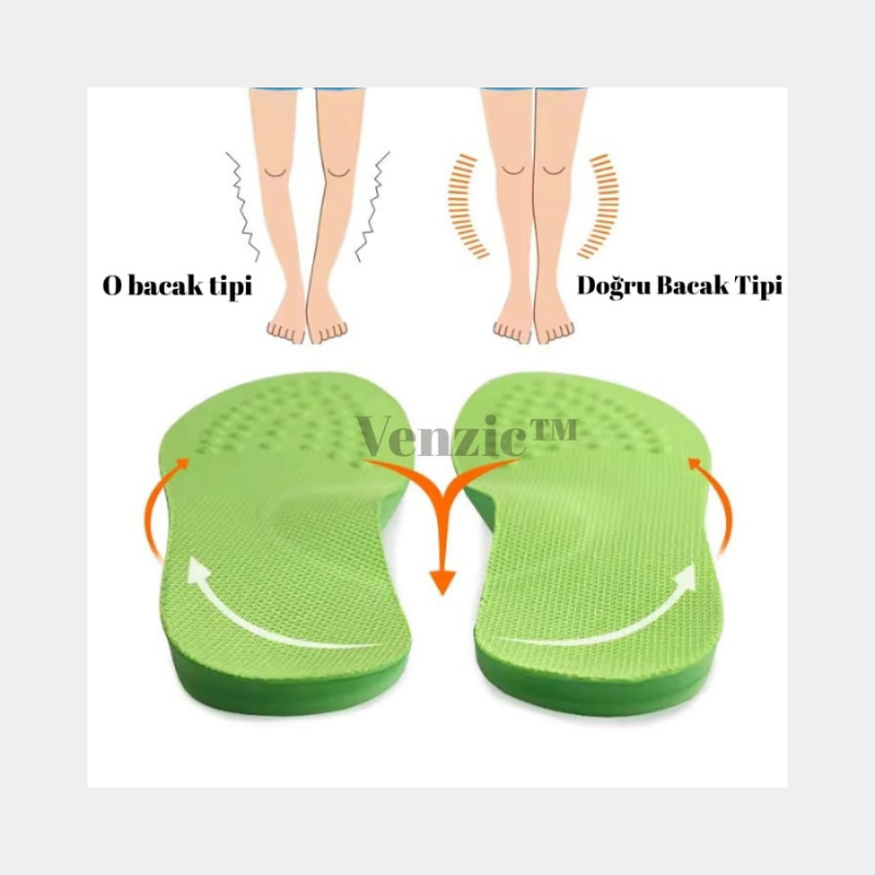 O BACAK DURUŞUNU DÜZENLEYEN ORTOPEDİK TABANLIK Venzic tm
